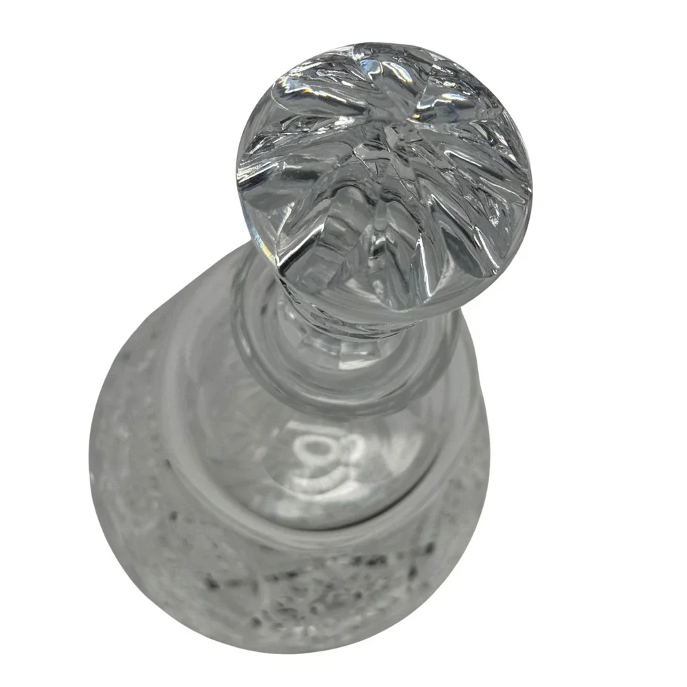 Vintage Cut Glass Crystal Decanter w Stopper‎ 10